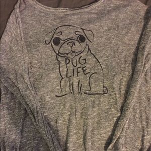 Juniors Bethany Mota Pug shirt